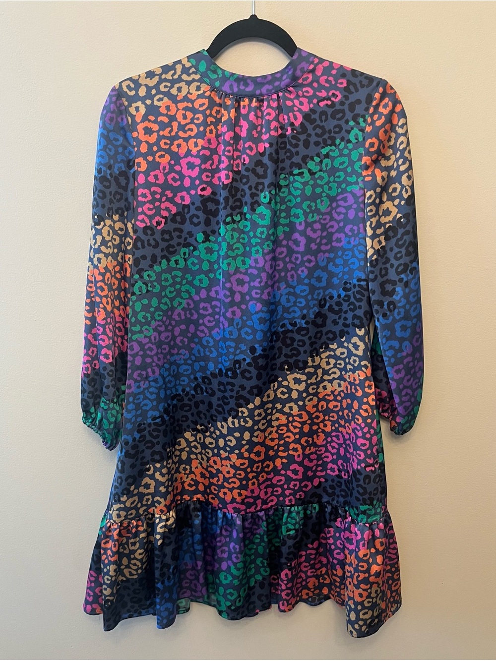Vilagallo Lina Multicolored Leopard Print Dress Women's Size 36 - US 2/XS